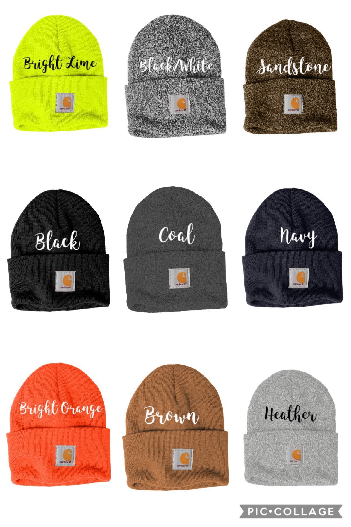 Carhartt Winter Hat Beanie Custom Etsy