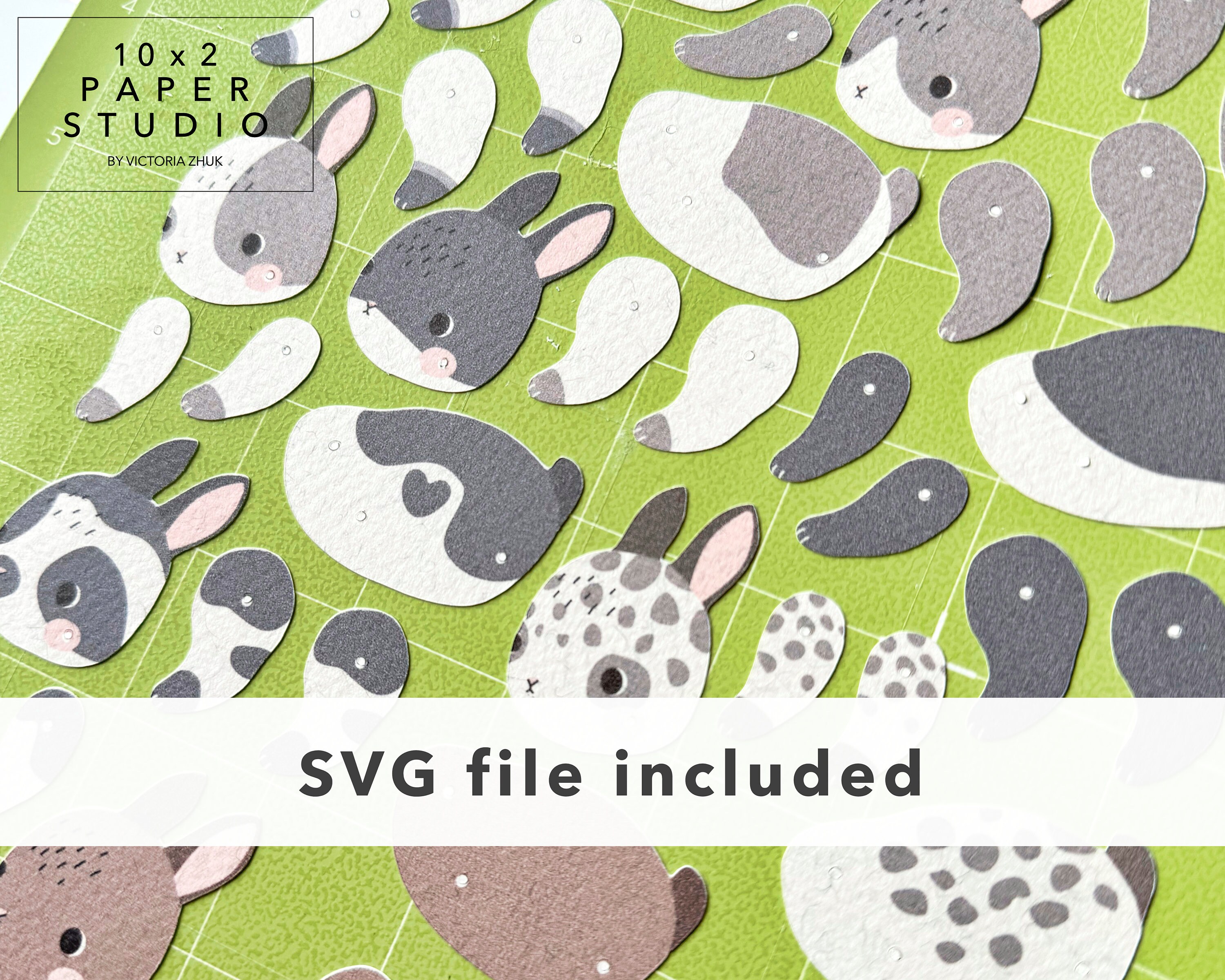 7 Articulate Paper Bunnies. Print and Cut. PDF SVG Files - Etsy