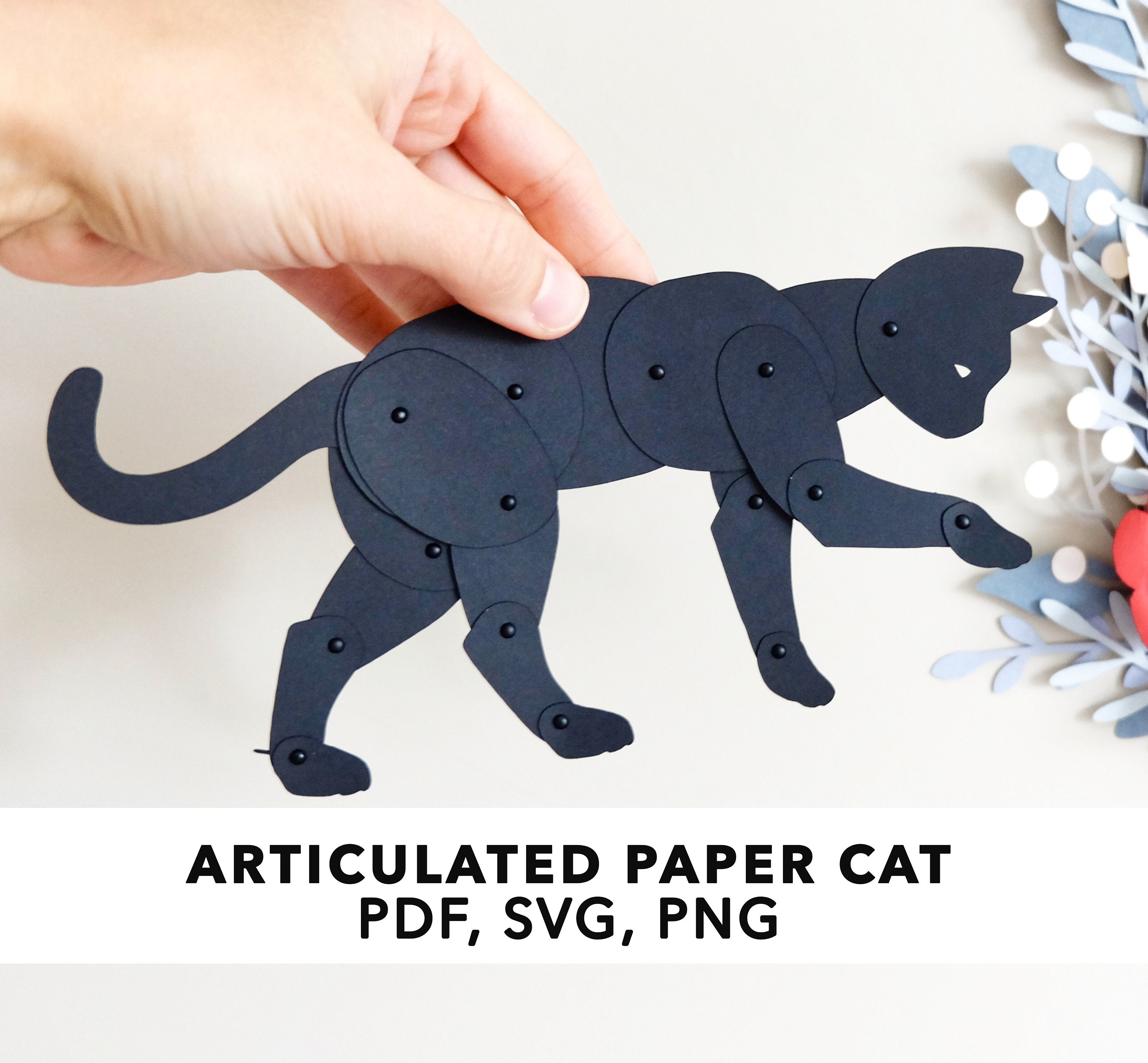 Little Black Cat  Paper toys template, Paper doll template, Paper