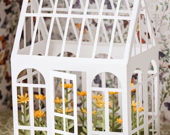 Greenhouse Butterflies and flowers SVG - Cricut Project - Digital Download