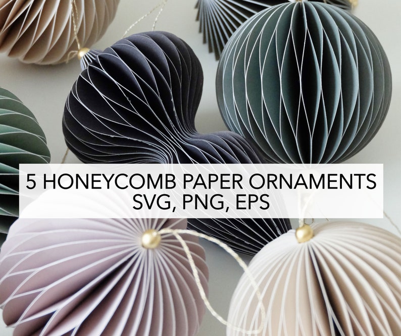 Honeycomb Christmas Paper Ornament SVG for Cricut Digital - Etsy