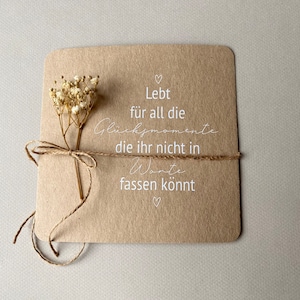 Karte mit Spruch