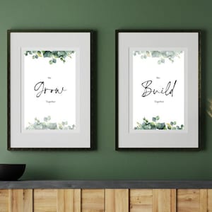 Quote Digital Printable Wall Art Prints We Grow Together We Build Together