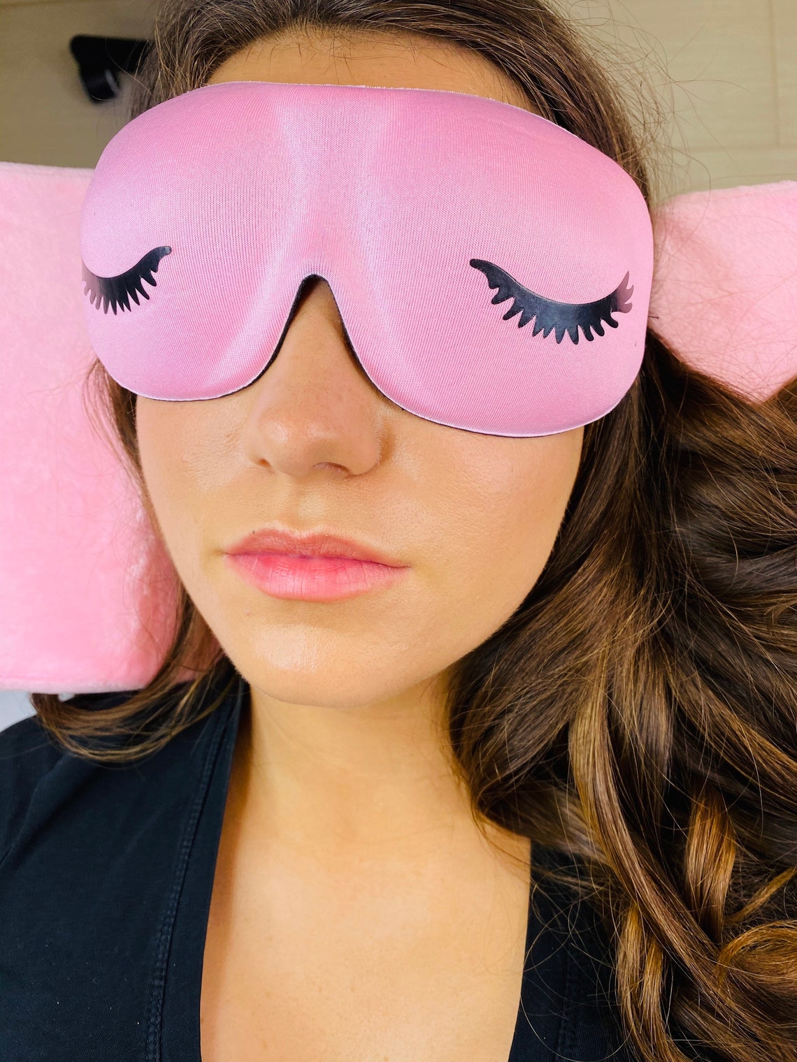 Sleeping Mask Cover For Lash Extensions 3d Silk Sleep Eye Etsy 