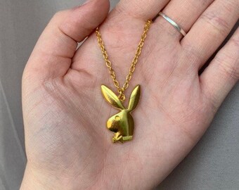 Playboy Necklace Gold - Etsy UK