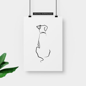 Dog Art | Dog Tattoo | Labrador Drawing | Dog Lover Gift | Dog Art Print | Pet Portrait | Minimalist Line Art | Labrador Portrait