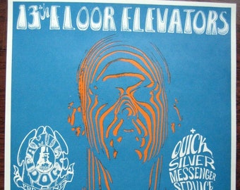 1968 Original 13th Floor Elevators Fugs Family Dog Poster Fd Etsy