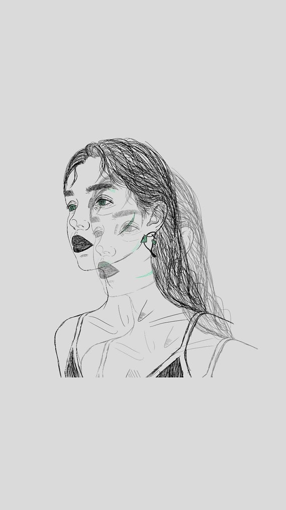 Custom Portrait, Line Drawing, Portrait Drawing, Custom Illustration (digital)