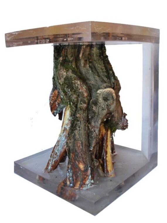 Hocker Aus Baumwurzel Mit Epoxidharz Etsy