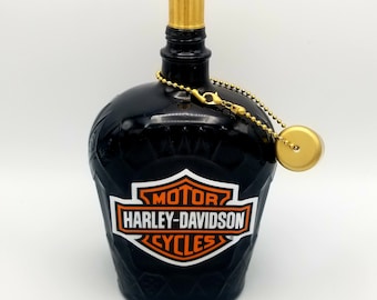 Harley Davidson Tiki Torch - Liquor Bottle
