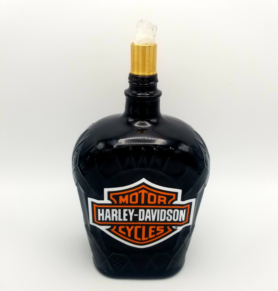 Harley Davidson Tiki Torch Liquor Bottle Etsy