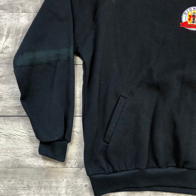 Vintage Men/'s Giorgio Beverly Hills Black Sweatshirt.