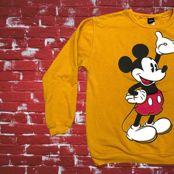 Vintage Mickey Mouse Sweatshirt Crew Neck Disney … - image 3
