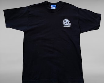 Vintage Pro Player Raiders Embroidered Tee Mens Medium - A4