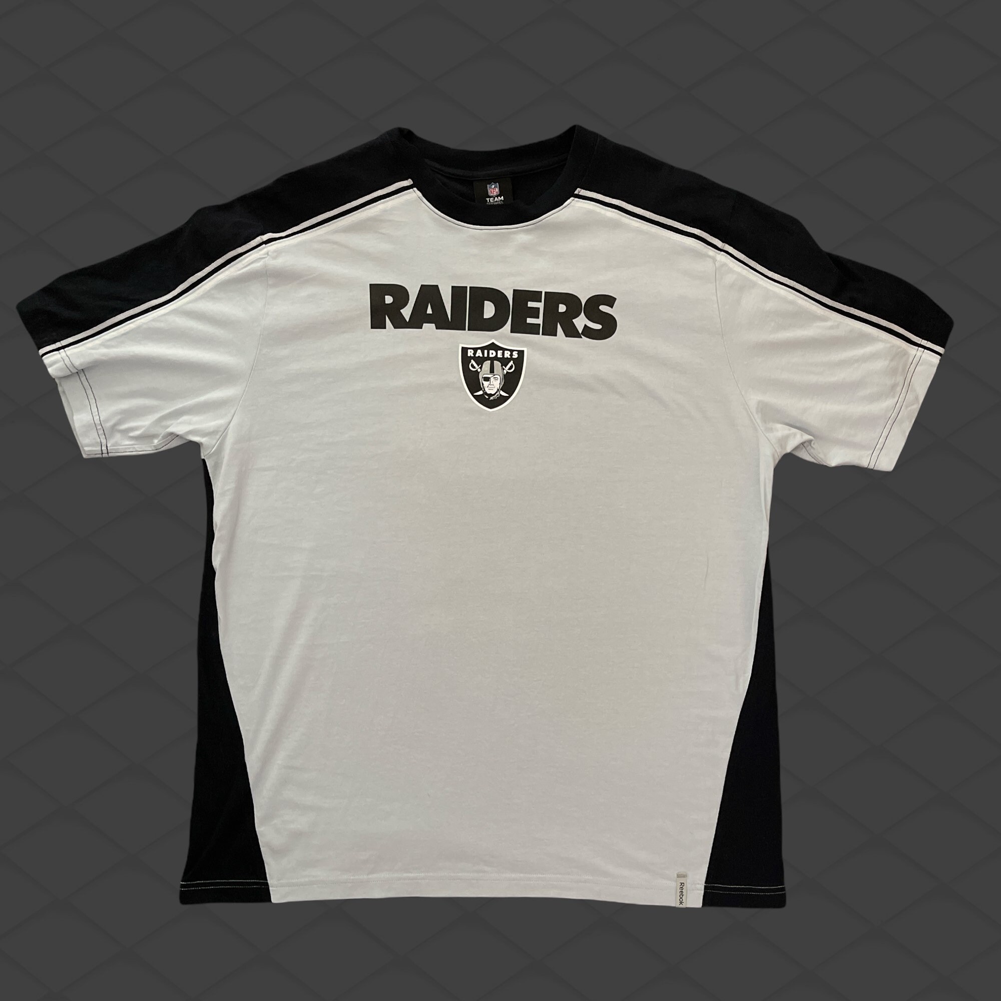 Vtg NFL Team Reebok Raiders Silver and 