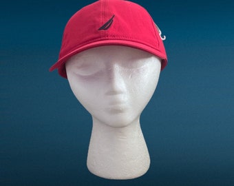 Nautica Red Strap Back Sailing Hat Cap - A5