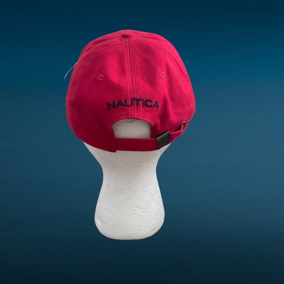 Nautica Red Strap Back Sailing Hat Cap - A5 - image 3