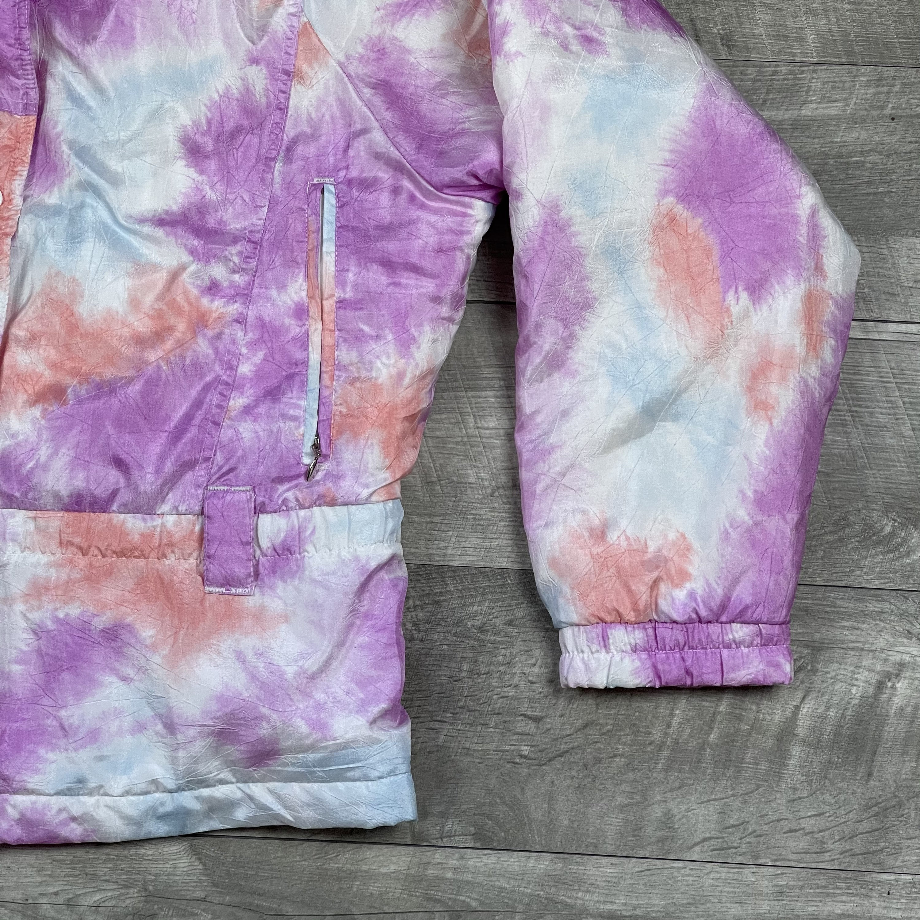 Retro Haute Route Ski Jacket Neon Pink/white/orange/blue Tie-dye Winter ...