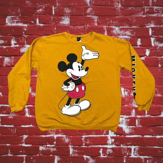 Vintage Mickey Mouse Sweatshirt Crew Neck Disney … - image 1
