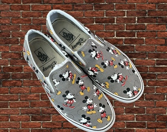 vans slip on mickey mouse