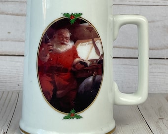 Vintage Coca Cola Collector Edition 1996 “Good Boys and Girls” 4.5” Mug Christmas Santa!