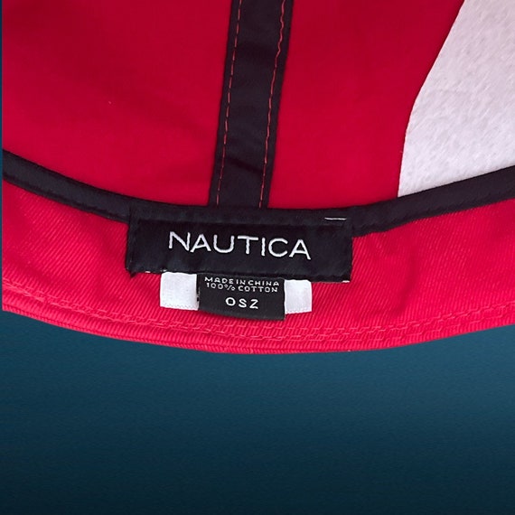 Nautica Red Strap Back Sailing Hat Cap - A5 - image 5