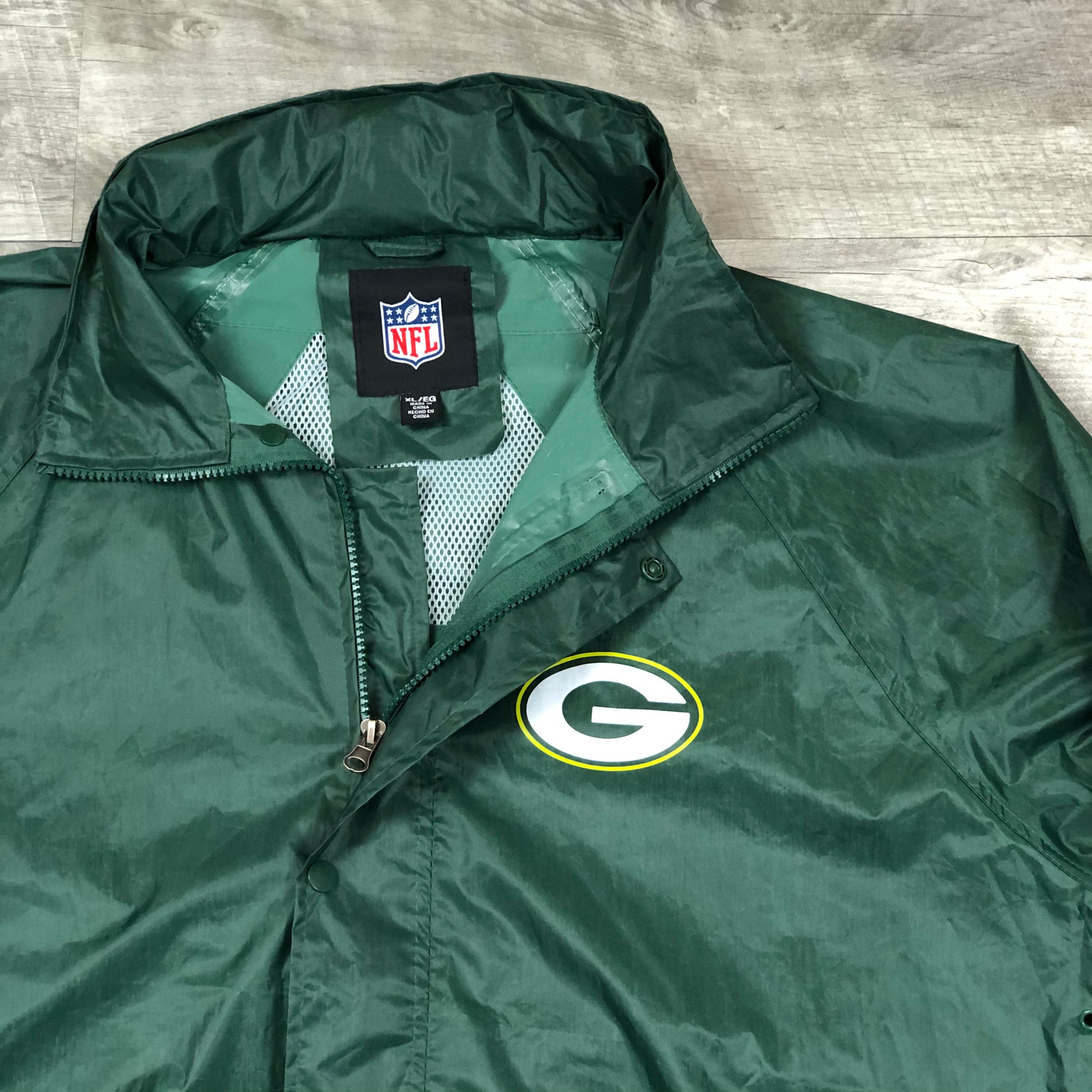 NFL Green Bay Packers サテンジャケット Mサイズ NFL Green Bay Packers Green Satin Varsity Jacket – Thread