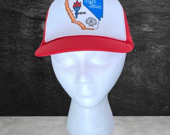 Vintage 1989 Law Enforcement Torch Run Special Olympics Double Snap SnapBack Hat - A5