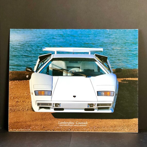 Vintage , 1985 Brad Wagner Lamborghini Countach Poster!