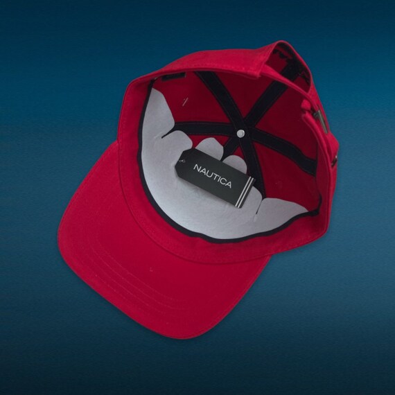 Nautica Red Strap Back Sailing Hat Cap - A5 - image 7