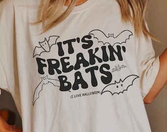 It's Freakin Bats I Love Halloween TShirt - halloween graphic tee, bats halloween shirt, spooky bats t-shirt, funny halloween t shirt, bats