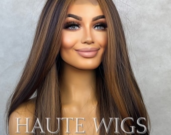 30 Inch BROWN Brunette Wig With Light Highlights Lowlights - Etsy Ireland 30 Inch BROWN Brunette Wig With Light Highlights Lowlights - Etsy Ireland