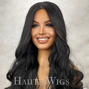 Black wig etsy deals