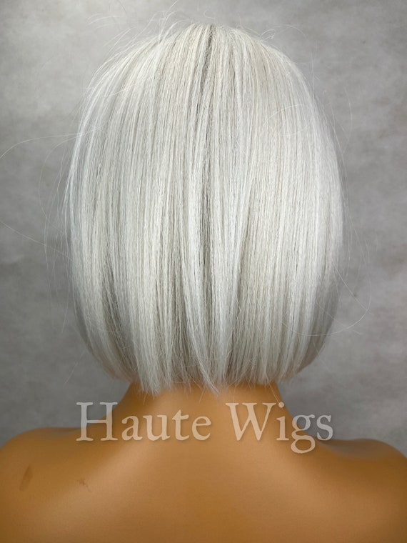 Face Contouring Platinum Blonde Bob - TheHairStyler.com