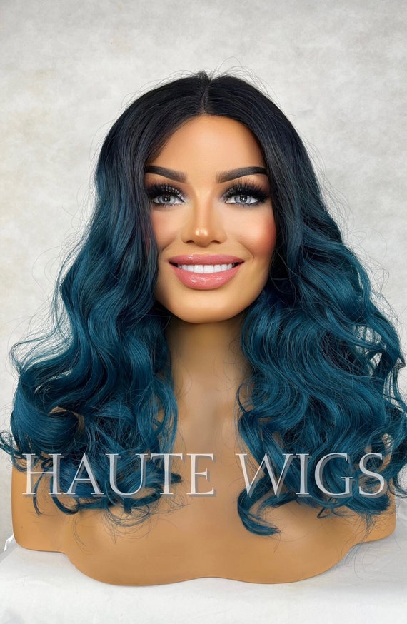 14 Inch Ombre Turquoise Teal Dark Sea Aqua Blue Green Wig Long - Etsy 14 Inch Ombre Turquoise Teal Dark Sea Aqua Blue Green Wig Long - Etsy