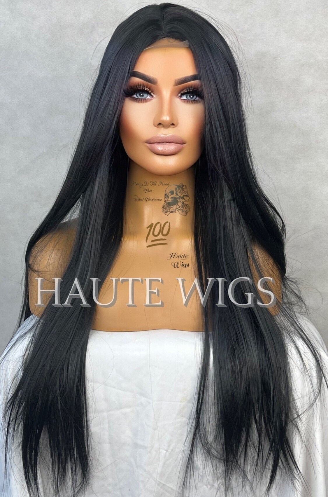 Kim K Inspired Long 26 Inches Lace Front Closure Synthetic