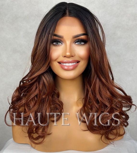 Dark Auburn Brown Ombré Ginger Copper Wig 16 Inch Womens - Etsy