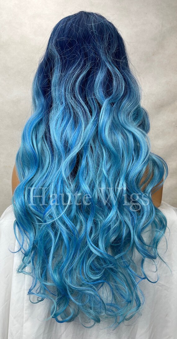 Light blue wig ombre clearance