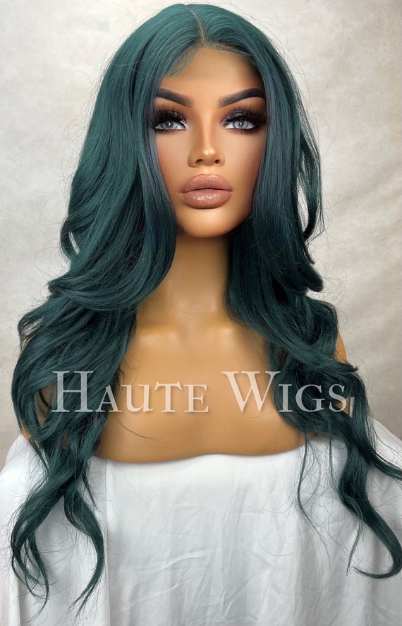 Emerald Green Wavy Wig: 24 display picture 2