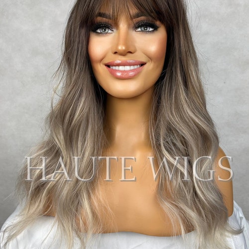 Wavy Beautiful 16 Inch Ash Blonde Cool Toned Dirty Ombre Brown - Etsy Singapore Wavy Beautiful 16 Inch Ash Blonde Cool Toned Dirty Ombre Brown - Etsy Singapore