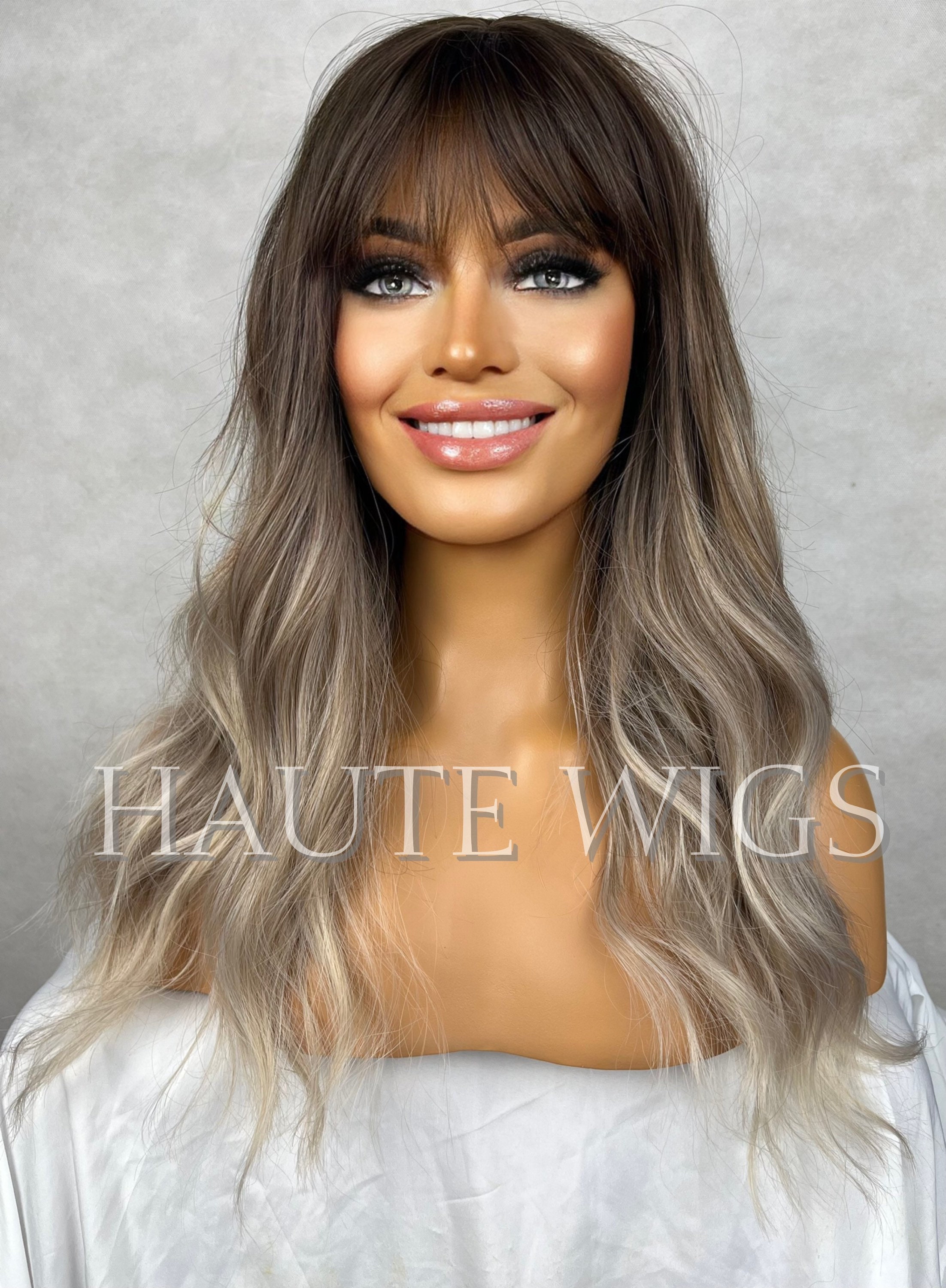 Wavy Beautiful 16 Inch Ash Blonde Cool Toned Dirty Ombre Brown - Etsy Singapore Wavy Beautiful 16 Inch Ash Blonde Cool Toned Dirty Ombre Brown - Etsy Singapore