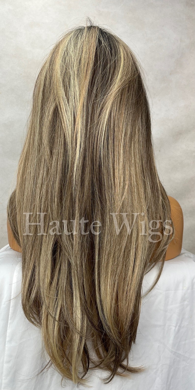 Highlights Include FREE Part Lace Brunette Wig With Ash Blonde Highlights: Lace Front ...
