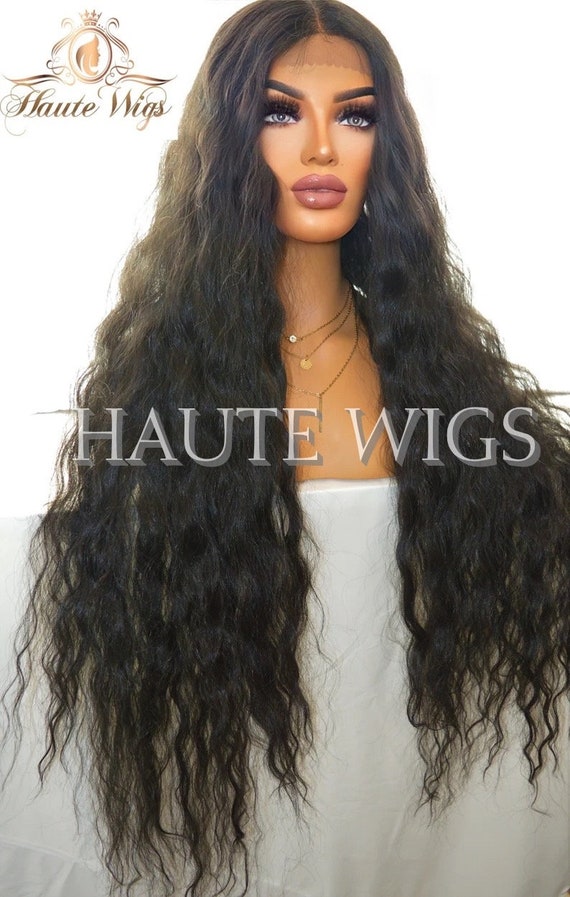 Kim Blossom Wavy Xxx Long 42 Inches Lace Front Wig Deep Black - Etsy Kim Blossom Wavy Xxx Long 42 Inches Lace Front Wig Deep Black - Etsy