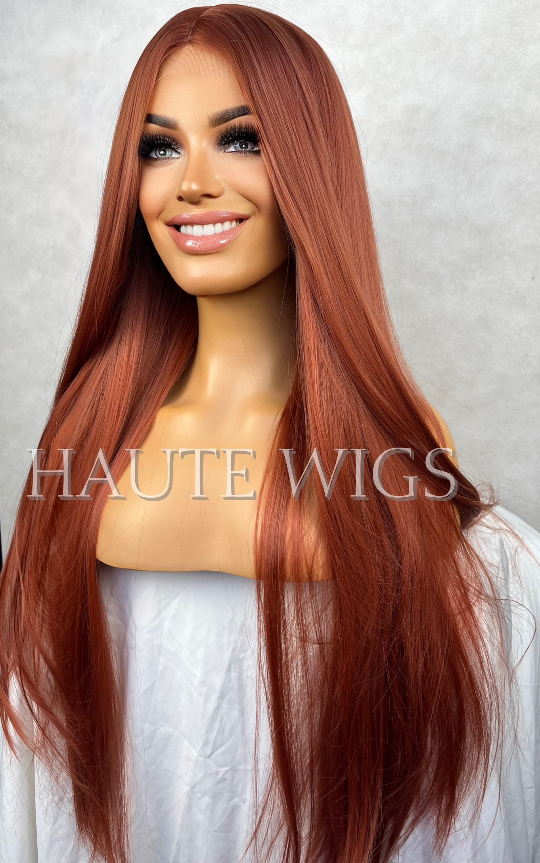 AUBURN XXX Long Small Lace Closure Front Synthetic Womens Wig - Etsy UK