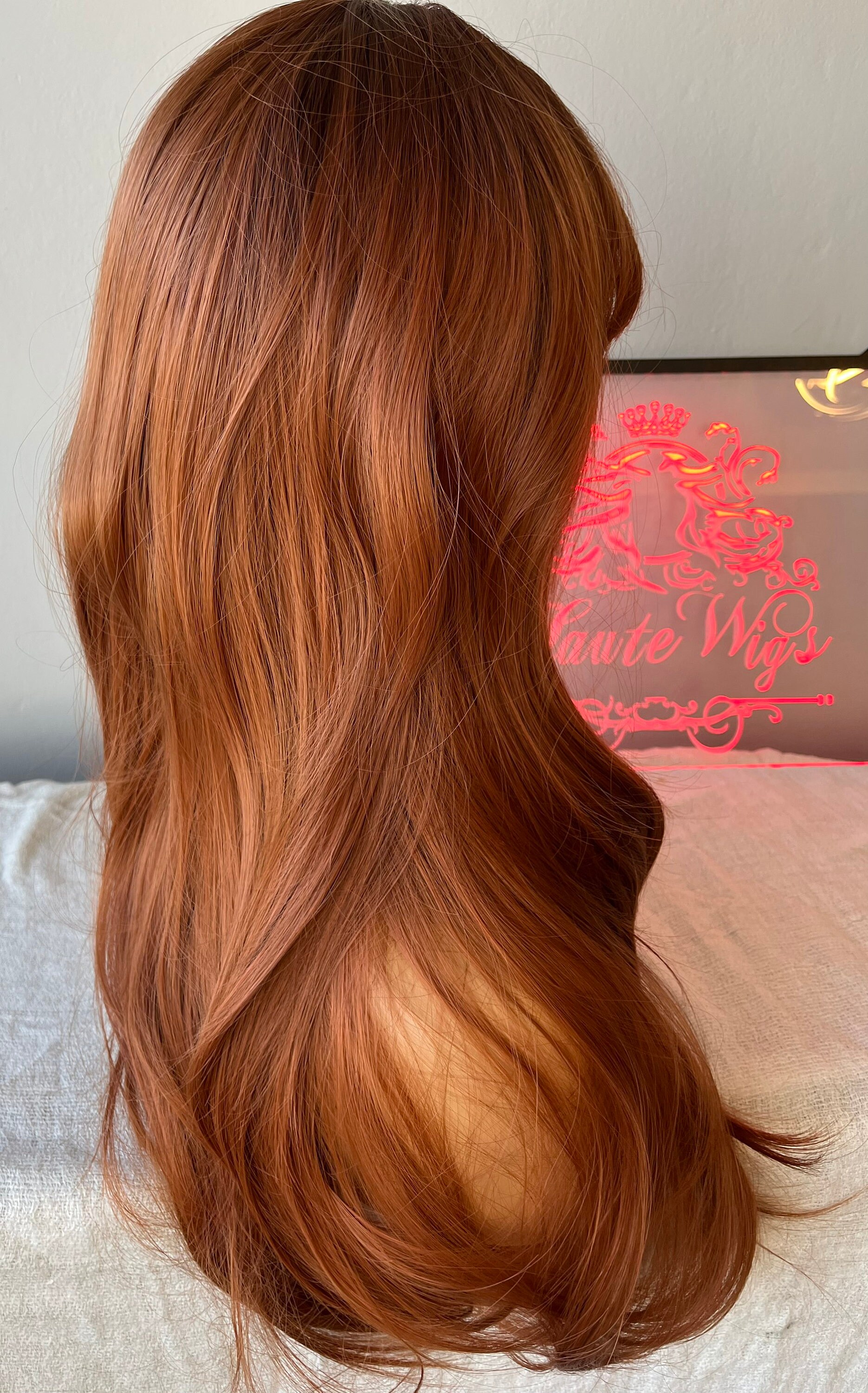 Auburn wigs with bangs Outlet