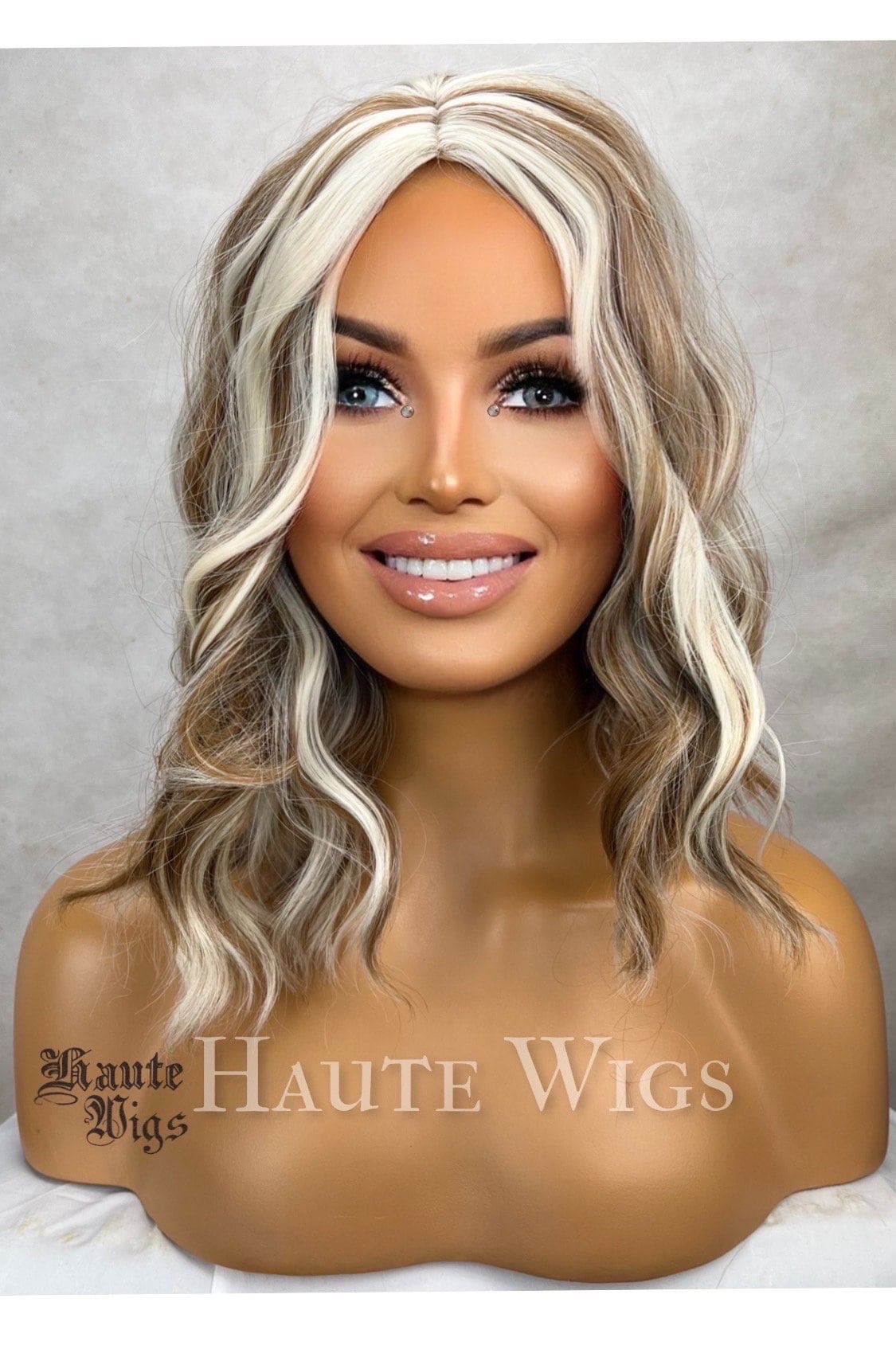 Perruque Femme Longue Blond Foncé Méché Clair BETTY - Neuve Avec étiquettes