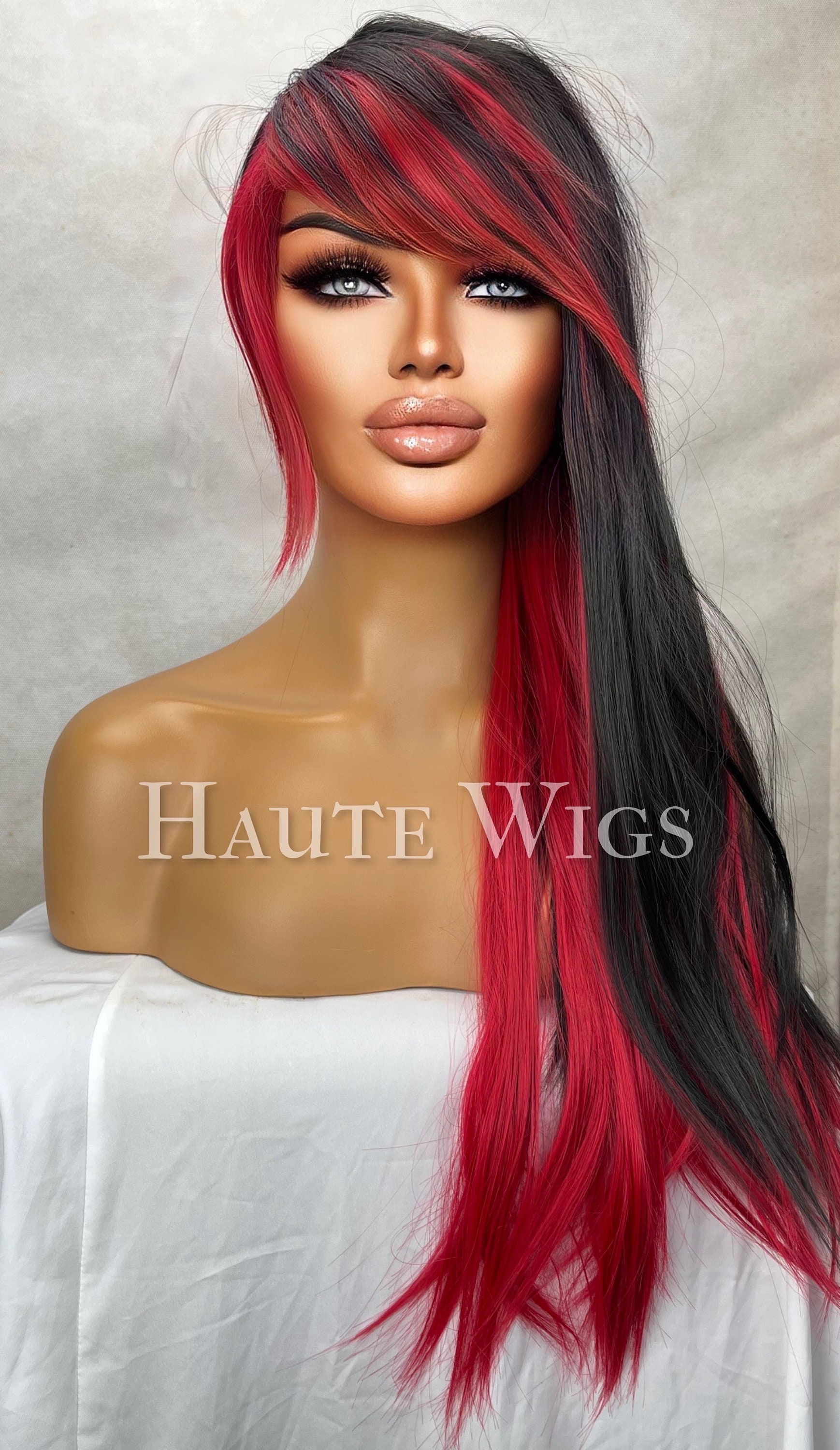 1/6 女性ヘッド : Red Long Straight Hair 80579f3b-497e-4a1a-a2e8-