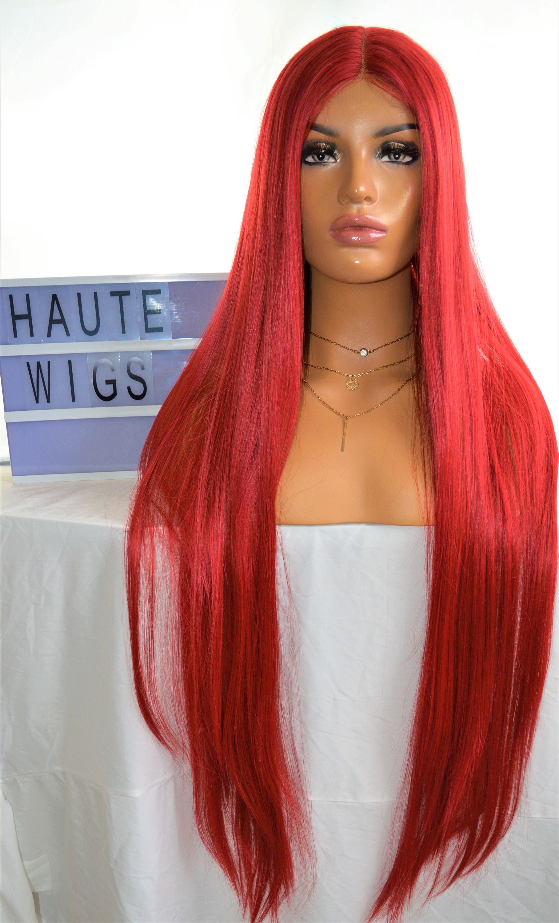 red 40s wig