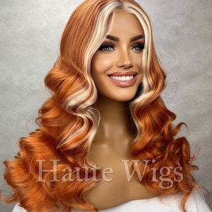 Orange and white wig discount
