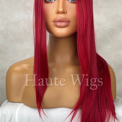 Cherry Sucker - 26 Inch Bright Red Wig Long Straight Womens  display picture 3